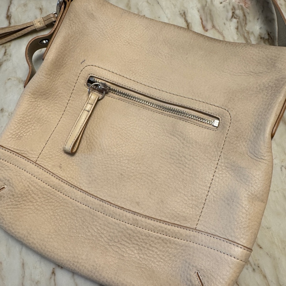 Coach Convertible Strap Tan Pebbled Leather Shoulder Bag - Picture 2 of 7